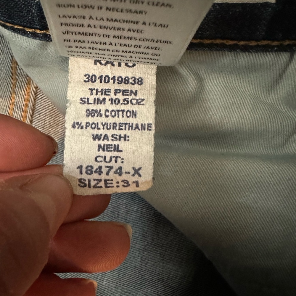 AS NEW Hiroshi Kato Pen Slim Stretch Selvedge 10.5oz Neil Wash Denim Jeans sz 31 - Picture 7 of 11